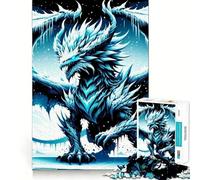 Puzzle da 1000 pezzi Drago della bufera di neve,disegno accurato,gioco stimolante per la mente,facile da giocare,regalo di compleanno ideale per chi ama pensare 50x75cm
