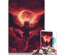 Puzzle da 1000 pezzi "Drago della Luna di Sangue" per adulti e adolescenti, modelli da assemblare, attività divertenti da fare a casa, regalo di compleanno, regali da viaggio, 38x26cm