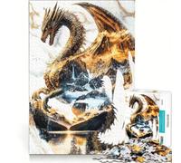 Puzzle da 1000 pezzi Drago dell'Alba Eterna, Gioco Impossibile, Attività Divertenti da Fare a Casa, Collezione d'Artisti, Belle Arti 50x75cm