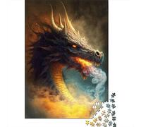 Puzzle da 1000 pezzi "Drago di fuoco in paradiso" per adulti, difficile, regalo per la vigilia di Natale, 1000 pezzi (38x26 cm)
