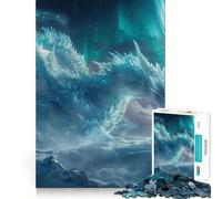 Puzzle da 1000 pezzi "Drago di ghiaccio mistico" per adulti e ragazzi, gioco di logica, divertimento rilassante, bordi affilati, regalo memorabile (38x26cm)
