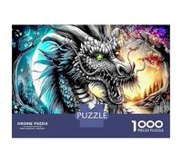 Puzzle da 1000 pezzi Drago Divino, Gioco didattico e stimolante di creature leggendarie per coppie e famiglie per partecipare insieme, 70x50 cm