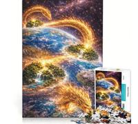 Puzzle da 1000 pezzi Drago Giallo e Salto Quantico gioco rompicapo sfida impegnativa ideale come regalo per tutta la famiglia 38x52cm