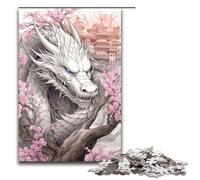 Puzzle da 1000 pezzi Drago giapponese Ciliegia 7 Puzzle per adulti e bambini Puzzle in legno Giocattolo educativo antistress Puzzle 1000 pezzi
