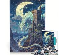 Puzzle da 1000 pezzi Drago Guardiano del Castello, Gioco Impossibile, Attività Divertenti da Fare a Casa, Collezione d'Artisti, Belle Arti 38x26cm