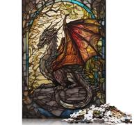 Puzzle da 1000 pezzi "Drago in un bicchiere" per adulti, difficoltà alta, rafforza i rapporti tra i membri della famiglia, 1000 pezzi (75x50 cm)