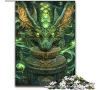 Puzzle da 1000 pezzi "Drago Magico" per adulti, modello da assemblare, ideale come regalo per tutta la famiglia, adatto per bambini di età compresa tra 14 e 50 anni (50x75cm)