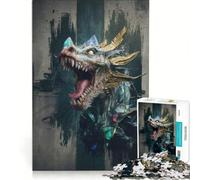 Puzzle da 1000 pezzi Drago Morto, giocattolo fai da te, sfida difficile, con pezzi completamente ad incastro di forma casuale 38x52cm