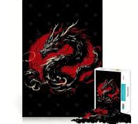 Puzzle da 1000 pezzi Drago Nero Perfect Edge Play,gioco di allenamento cerebrale,divertimento a gioco lento,regalo di compleanno 38x52cm