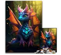 Puzzle da 1000 pezzi drago pastello paesaggio onirico 14 puzzle di carta stimolante per il cervello fai da te gioco decorativo giocattolo interattivo per la famiglia 1000 pezzi (38x26 cm)