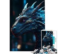 Puzzle da 1000 pezzi - Drago realistico giocattolo educativo gioco impossibile ideale per passare il tempo in casa o come regalo di compleanno (dimensioni 38x26cm)