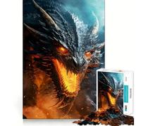Puzzle da 1000 pezzi "Drago Ruggente" per adulti e ragazzi, gioco di logica solido, silenzioso e divertente, taglio di precisione, Babbo Natale, scegli il tuo desiderio (38x52cm)