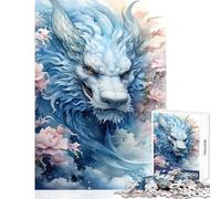 Puzzle da 1000 pezzi drago Sakura giocattolo educativo cinese ottimo regalo per giochi di famiglia con poster abbinato e foglio di quiz dimensioni 38x52cm