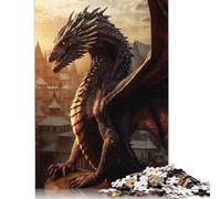 Puzzle da 1000 pezzi Drago Sentinella Puzzle Gioco Educativo Giocattolo Decorazione per la Famiglia Adulti Sfida 1000 pezzi (75x50 cm)