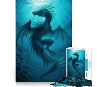 Puzzle da 1000 pezzi "Drago sottomarino tra le rovine" - Divertimento e concentrazione - Taglio laser per un incastro perfetto - Attività ideale per rafforzare i legami familiari (38x26cm)
