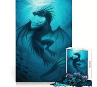 Puzzle da 1000 pezzi "Drago sottomarino tra le rovine" per adulti, stimolante per la mente, rilassante e divertente, con incastri precisi, regalo speciale (38x52cm)