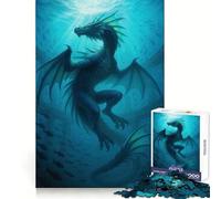 Puzzle da 1000 pezzi "Drago sottomarino tra le rovine" per ragazzi, ideale per stimolare la memoria e il tempo libero, con incastri precisi, perfetto come regalo stagionale (50x75cm)