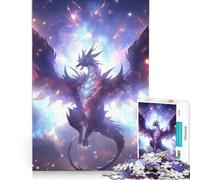 Puzzle da 1000 pezzi Drago Stellare Cosmico, giocattolo educativo, gara di velocità manuale, con pezzi ad incastro di forma casuale 38x26cm