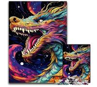 Puzzle da 1000 pezzi "Dragon Art" colorato, puzzle impossibile per adulti, ideale per adolescenti e collezionisti, regalo da viaggio, attività per famiglie, 50x75CM/19,68x29,52 pollici.
