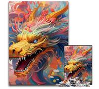 Puzzle da 1000 pezzi "Dragon Art" colorato, puzzle impossibile per adulti, regalo perfetto per compleanni e festività, 26X38CM/10,23x14,96 pollici.