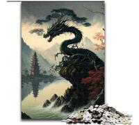 Puzzle da 1000 pezzi "Dragon Asian" per adulti, rompicapo impegnativo, attività per famiglie, decorazione per la casa, regalo per le feste, dimensioni 38x26cm