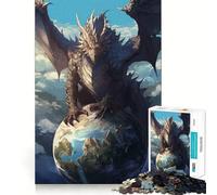 Puzzle da 1000 pezzi "Dragon of the World" in stile anime,un gioco che stimola la concentrazione e richiede abilità di taglio Un hobby affascinante per i momenti di svago (50x75cm)