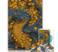 Puzzle da 1000 pezzi "Dragone d'oro" per adulti e adolescenti, giocattoli, giochi educativi, decorazione murale antistress, 50x75cm