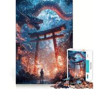 Puzzle da 1000 pezzi "Dragon's Gate Encounter" per ragazzi,divertente da giocare,con incastri precisi e senza spazi vuoti,ideale per il divertimento in famiglia (50x75cm)