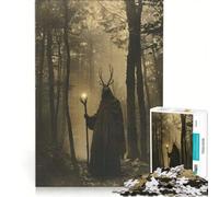 Puzzle da 1000 pezzi "Druido della foresta vittoriana" decorazione da parete stimolante da completare ideale per rafforzare il legame di coppia 50x75cm