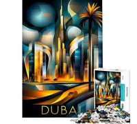 Puzzle da 1000 pezzi Dubai Futuristico Cubismo Puzzle da 1000 pezzi Decorazione per la casa Giocattolo Perfetto Decorazione per Ideale come regalo (50x75cm)