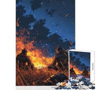 Puzzle da 1000 pezzi due cavalieri guerrieri decorazioni per la casa giocattoli ottimo regalo per giochi gioco pratico lista dei desideri con Babbo Natale dimensioni 38x26cm
