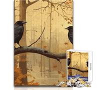 Puzzle da 1000 pezzi Due corvi neri Passatempo pacifico e appagante Incastro perfetto Taglio di precisione Dimensioni giocattolo 38x26cm