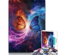Puzzle da 1000 pezzi Due farfalle su due lati, un puzzle per adolescenti, gioco stimolante, ideale come regalo per tutta la famiglia (dimensioni 75x50cm)
