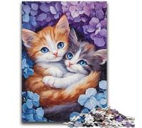 Puzzle da 1000 pezzi Due gatti che si coccolano insieme Gioco educativo per famiglie Offerta come regalo per tutta la famiglia dai 14 anni in su 38x26cm
