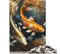 Puzzle da 1000 pezzi "Due pesci in armonia" per adulti, difficoltà elevata, rafforza le relazioni tra i membri della famiglia, 1000 pezzi (75x50 cm)