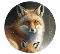 Puzzle da 1000 pezzi "Due volpi" in carta, impegnativo puzzle fai da te per appassionati, regalo perfetto per rilassarsi (67,5x67,5cm)