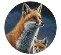 Puzzle da 1000 pezzi "Due volpi", puzzle per adulti, divertente serata di gioco in famiglia, opera d'arte decorativa fai da te (67,5x67,5cm)