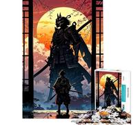 Puzzle da 1000 pezzi "Duello Samurai al tramonto" - Gioco avvincente per coltivare la pazienza educativo antistress regalo di compleanno (Dimensioni 38x52cm)