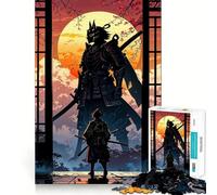 Puzzle da 1000 pezzi Duello Samurai al Tramonto per Adolescenti, Rafforza la Memoria, Divertimento Tranquillo, Bordo Di Qualità, (50x75cm)