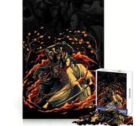 Puzzle da 1000 pezzi "Duello tra samurai in un paesaggio infuocato" per ragazzi Gioco di puzzle divertente e stimolante da collezionare (38x52cm)