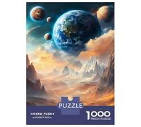 Puzzle Da 1000 Pezzi - Earth in The Clouds Puzzle Gioco Rompicapo Decorazione Da Parete Offerta Come Regalo Per Tutta La Famiglia 52x38cm/1000pcs