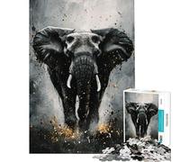 Puzzle da 1000 pezzi "Echi d'oro dell'elefante" per adolescenti attività per famiglie divertimento a casa giocattolo educativo 38x52cm