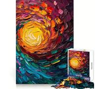 Puzzle da 1000 pezzi "Eclissi solare" per adolescenti, gioco intelligente per momenti di condivisione, immagine da assemblare, opera d'arte 38x52cm