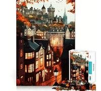 Puzzle da 1000 pezzi Edimburgo Scozia Accogliente Autunno Fine Gioco di risoluzione dei problemi Gioco tranquillo Regalo di Natale (38x26cm)