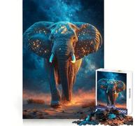 Puzzle da 1000 pezzi "Elefante celeste in un paesaggio desertico" per adulti,ideale per il benessere mentale,il tempo libero e il piacere Bordi netti Regalo di Natale unico (38x52cm)