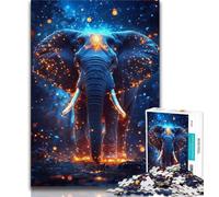 Puzzle da 1000 pezzi "Elefante Cosmico" per adolescenti, aiuta il cervello ad allenarsi, giocattoli avvincenti per coltivare la pazienza, gioco di sfida unico (38x26cm)