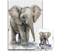 Puzzle da 1000 pezzi, elefante, giocattoli da dipingere, giochi educativi, analisi e logica, regali di Babbo Natale segreto, dimensioni 38x26cm