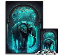 Puzzle da 1000 pezzi "Elefante Mondo Mitico", decorazione fai da te, sfida per il cervello, per adulti, famiglia, regalo di festa 26X38cm/10,23x14,96 pollici