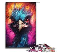 Puzzle da 1000 pezzi Emu's Colorful Psychedelic Jigsaw per adulti e bambini Puzzle in legno Puzzle educativo antistress Giocattolo 1000 pezzi (38x26 cm)