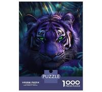 Puzzle Da 1000 Pezzi - Enchanted Tiger Gaze Puzzle Per Adolescenti Gioco Rompicapo Antistress Offerta Regalo Per Tutta La Famiglia 52x38cm/1000pcs